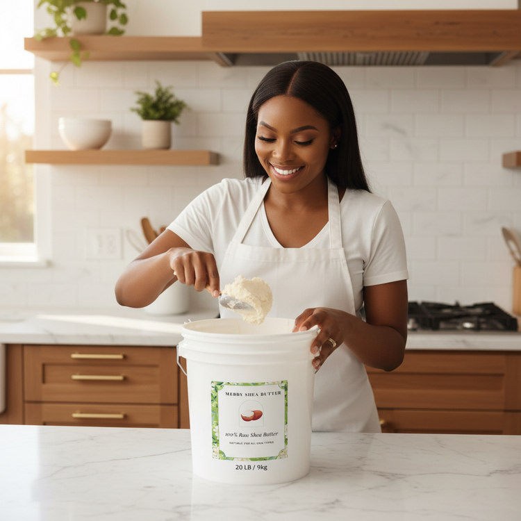 20 LB Shea Butter – Kitchen, Matching Label, No Stove