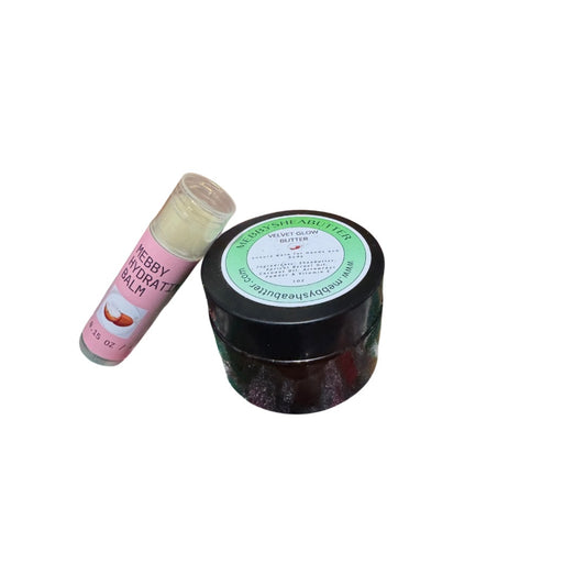 Christmas Glow Bundle – Unscented Body Butter + Lip Balm