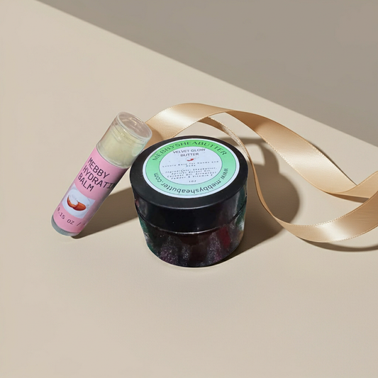 Christmas Glow Bundle – Unscented Body Butter + Lip Balm