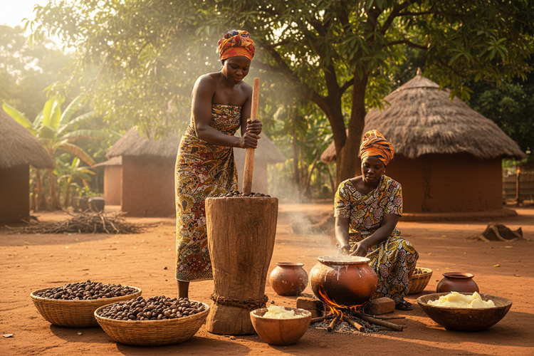 Shea Butter Making – West African Village